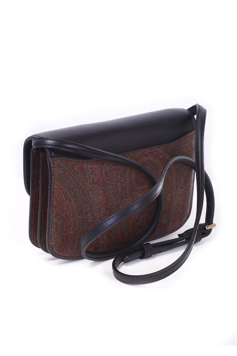 shop ETRO  Borsa: Etro borsa a tracolla ETRO Essential, realizzata nell'iconico tessuto Paisley jacquard e caratterizzata da una chiusura con patta in pelle a contrasto e bottone con logo ETRO e Pegaso.
La borsa al suo interno rivela una fodera in suede ed è perfetta per essere indossata a spalla o a tracolla, oppure a mano.
Dimensioni: 19 x 14 x 4,5 cm.
Esterno: Tessuto Paisley: Fronte: 76% cotone, 24% poliestere.
Retro: 100% cotone.
Spalmatura_ PVC.
Dettagli: 100% pelle di vitello.
Interno: 100% pelle di agnello.
Due scomparti interni.
Tasca posteriore.
Chiusura con bottone a calamita.
Tracolla removibile e regolabile altezza (luce) 55 cm.
Accessori metallici con finitura oro.
Made in Italy.. 1P050 8502-0001 number 7363057